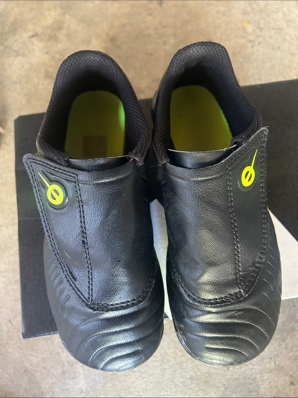 adidas Copa Pure IV Club FG/MG Youth Soccer Cleats Box - Black with Lime Accents
